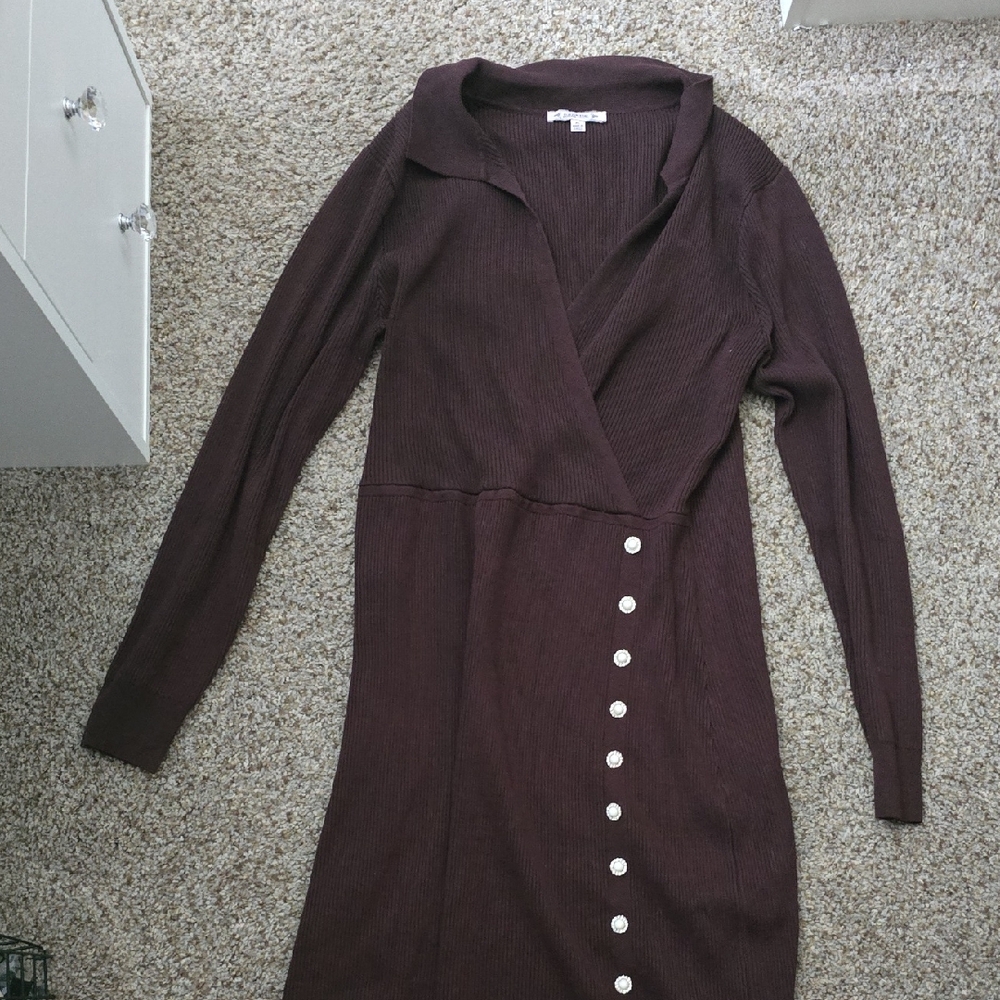 Nanette Lepore Chocolate Long Sleeve Dress
